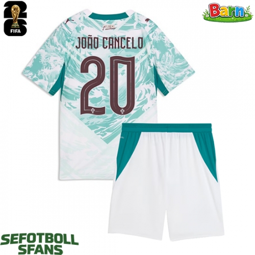 Portugal Joao Cancelo #20 Bortaställ Barn VM 2026 Kortärmad (+ Korta byxor)